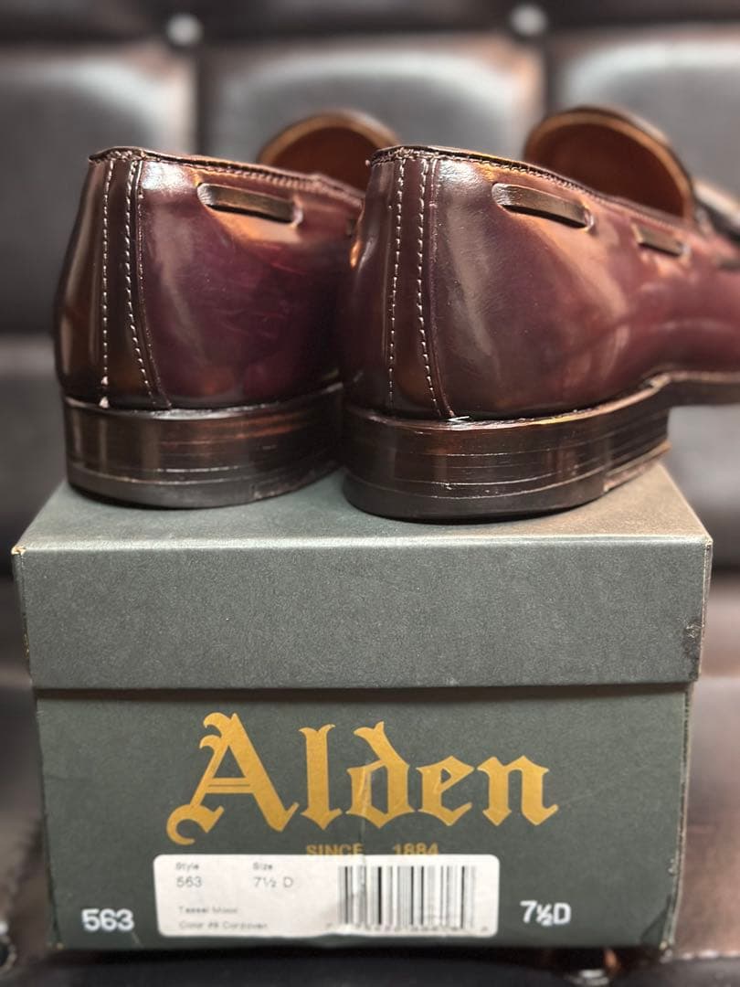 Alden コードバン タッセルローファー 7ハーフ Dウィズ