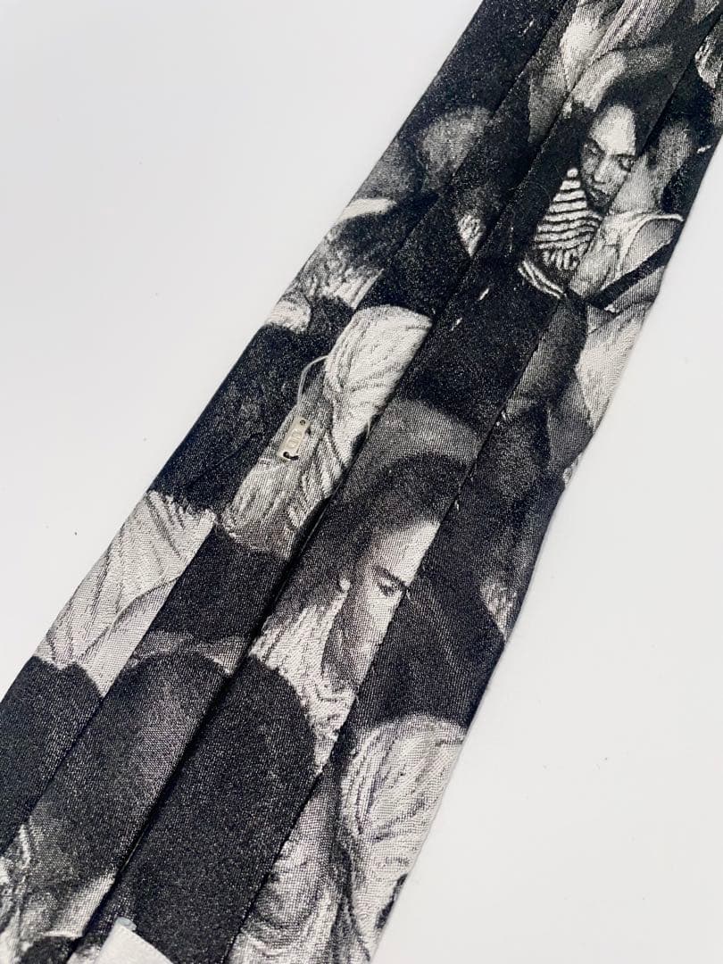美品 Dior Homme ネクタイ ハイブランド アート柄 写真プリント 希少