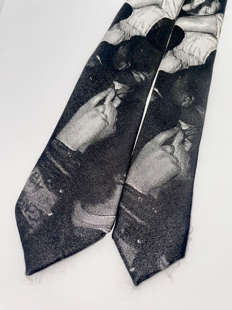 美品 Dior Homme ネクタイ ハイブランド アート柄 写真プリント 希少