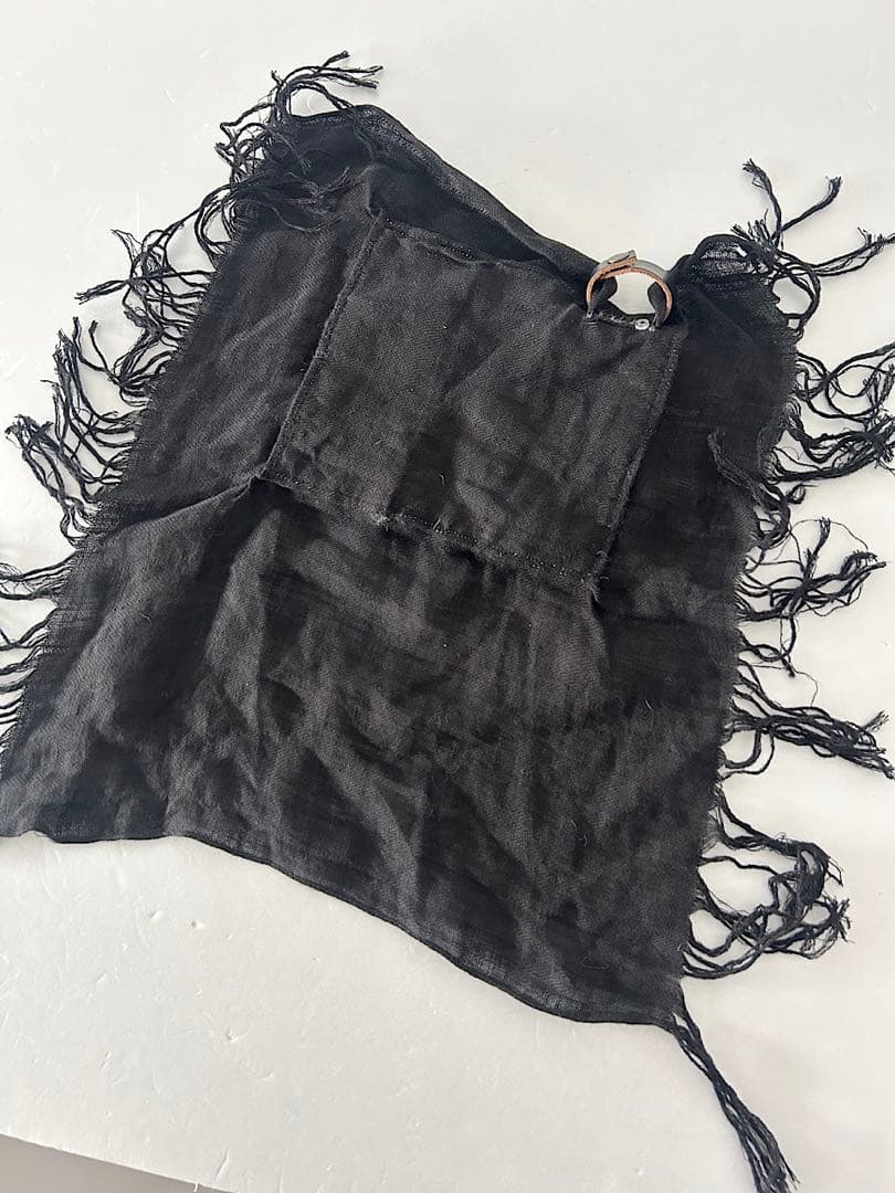 【美品】ebagos　ラビットファー付きカバー　被せ布　カゴバッグ