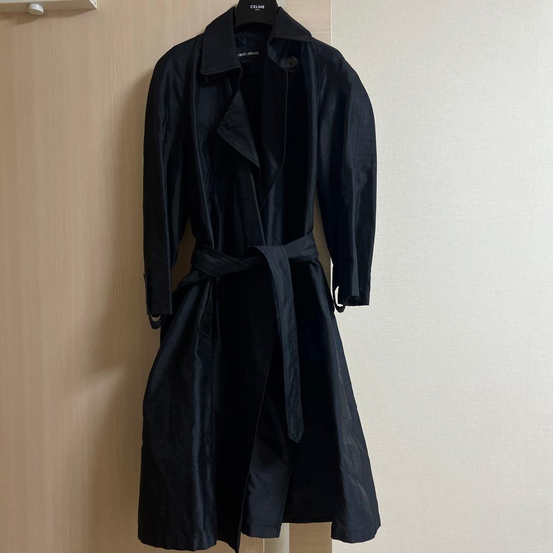 Giorgio Armani 黒 トレンチコート