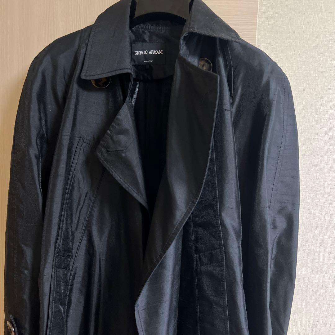 Giorgio Armani 黒 トレンチコート