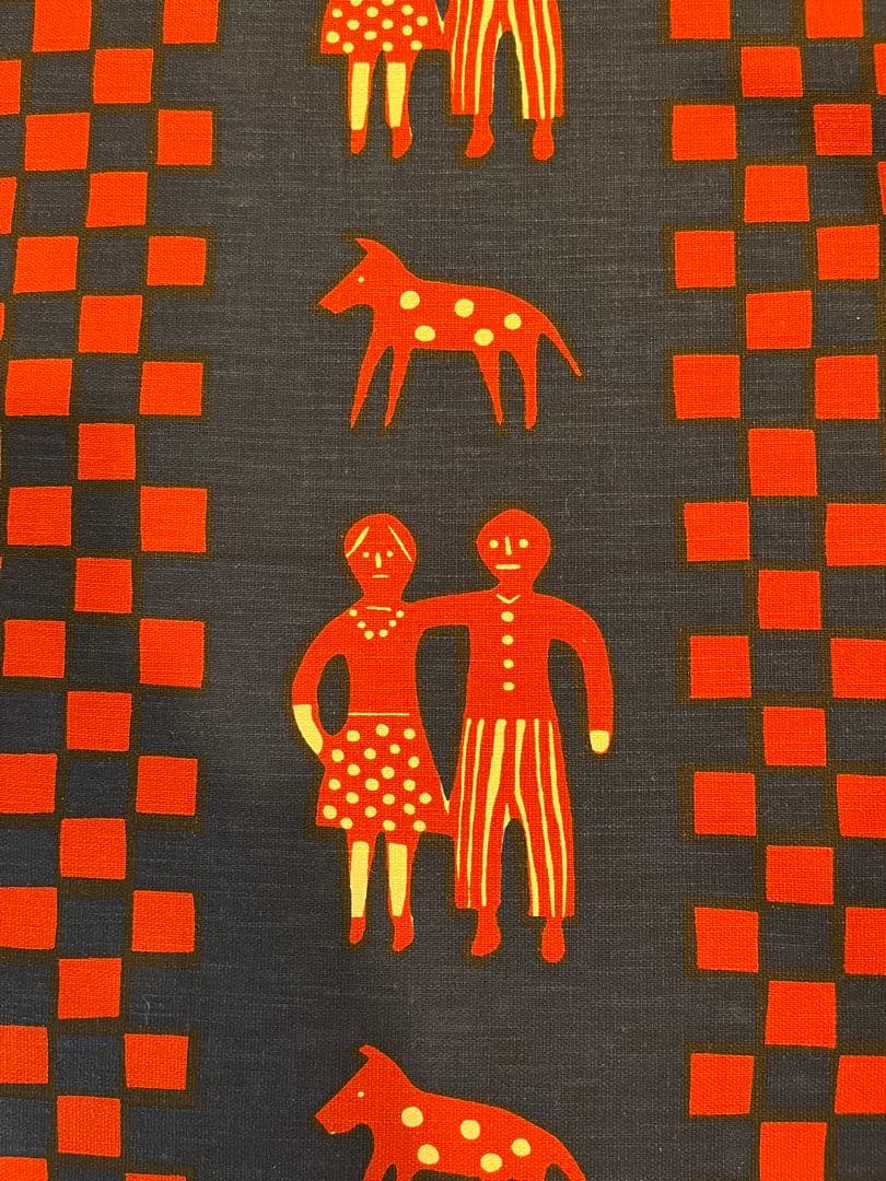 柚木沙弥郎　シルクスクリーン　仲良し　手捺染　未使用　178センチ