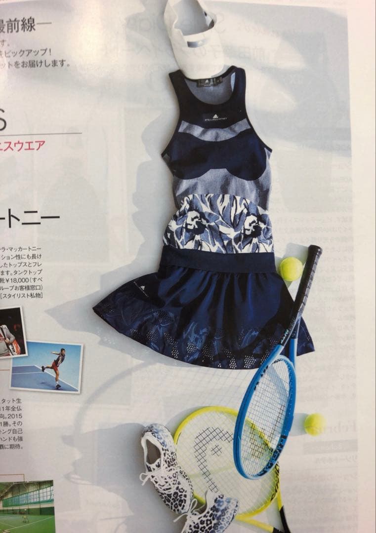 値引き⭐︎adidasステラマッカートニー　花柄プリント スコート ネイビー　M