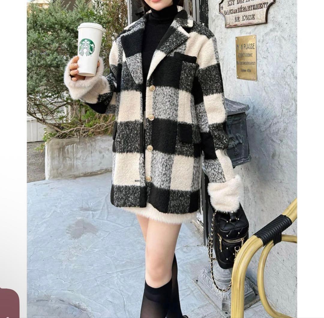  PARTY ファー付テーラージャケットコート