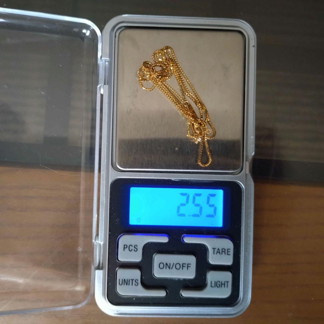 K18 スライドピン ベネチアンチェーン0.8mm ✕50cm