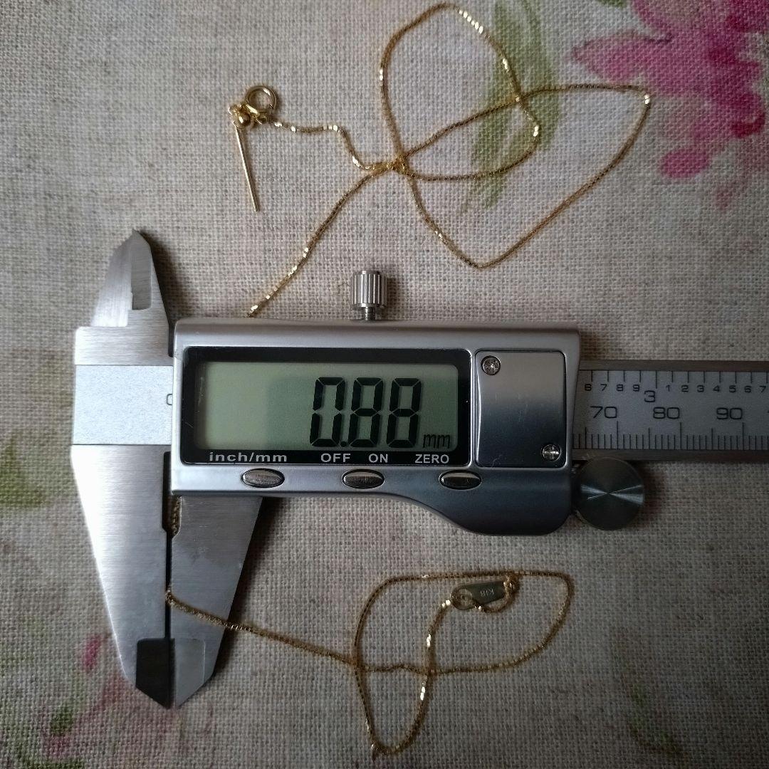 K18 スライドピン ベネチアンチェーン0.8mm ✕50cm