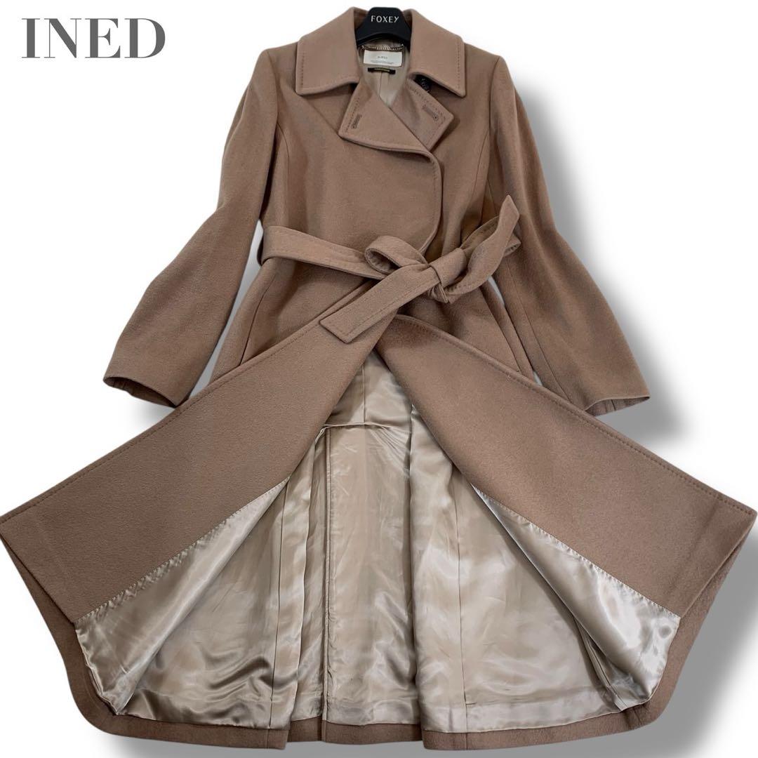 美品✨INEDイネド チェスターコート カシミヤ100% ロング ブラウン 9