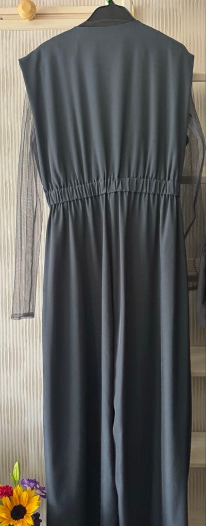 シアートップス スタンドアウトカラー オールインワン パンツドレス