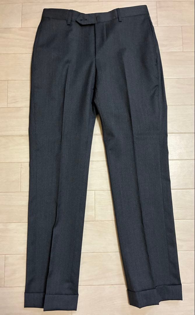 【カノニコ・ハンドメイド・160-8】チャコールグレー スーツ