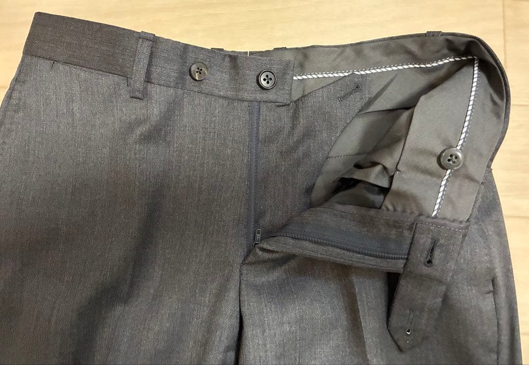 【カノニコ・ハンドメイド・160-8】チャコールグレー スーツ