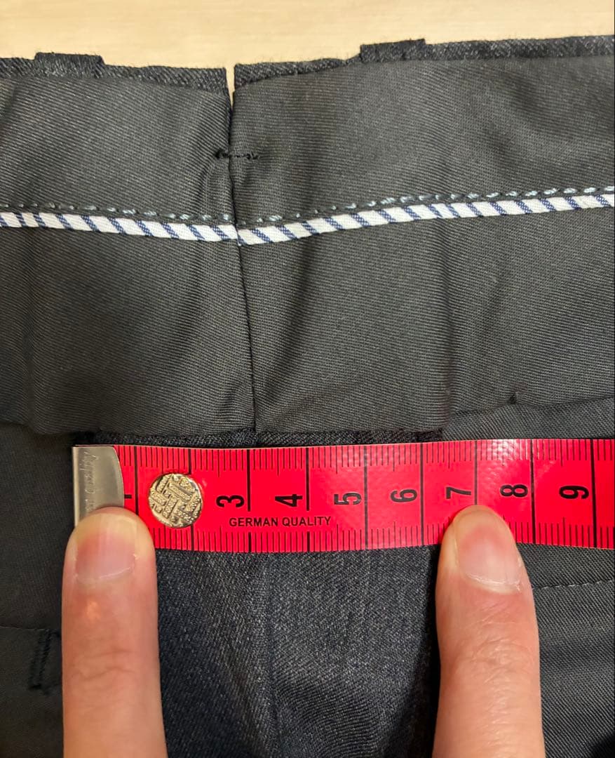 【カノニコ・ハンドメイド・160-8】チャコールグレー スーツ