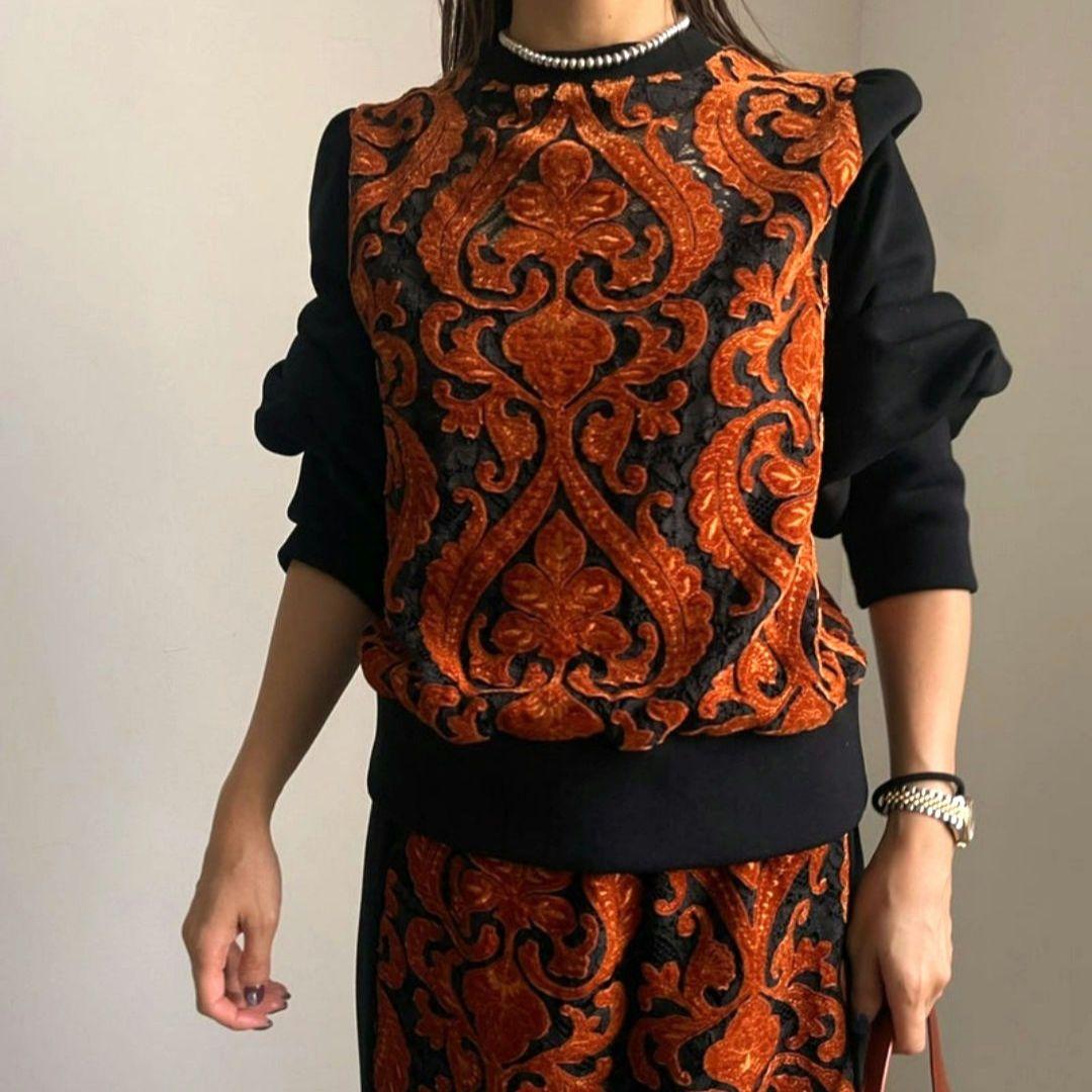 トップス&スカート☆AMERIアメリヴィンテージ　レーススウェット　セットアップ