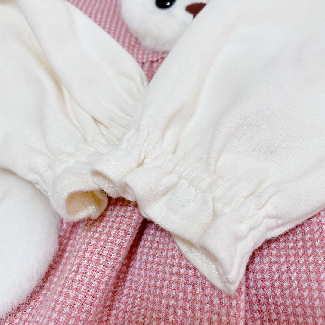 ち*。様 うさぎ千鳥チェックワンピース/シャーリーテンプル