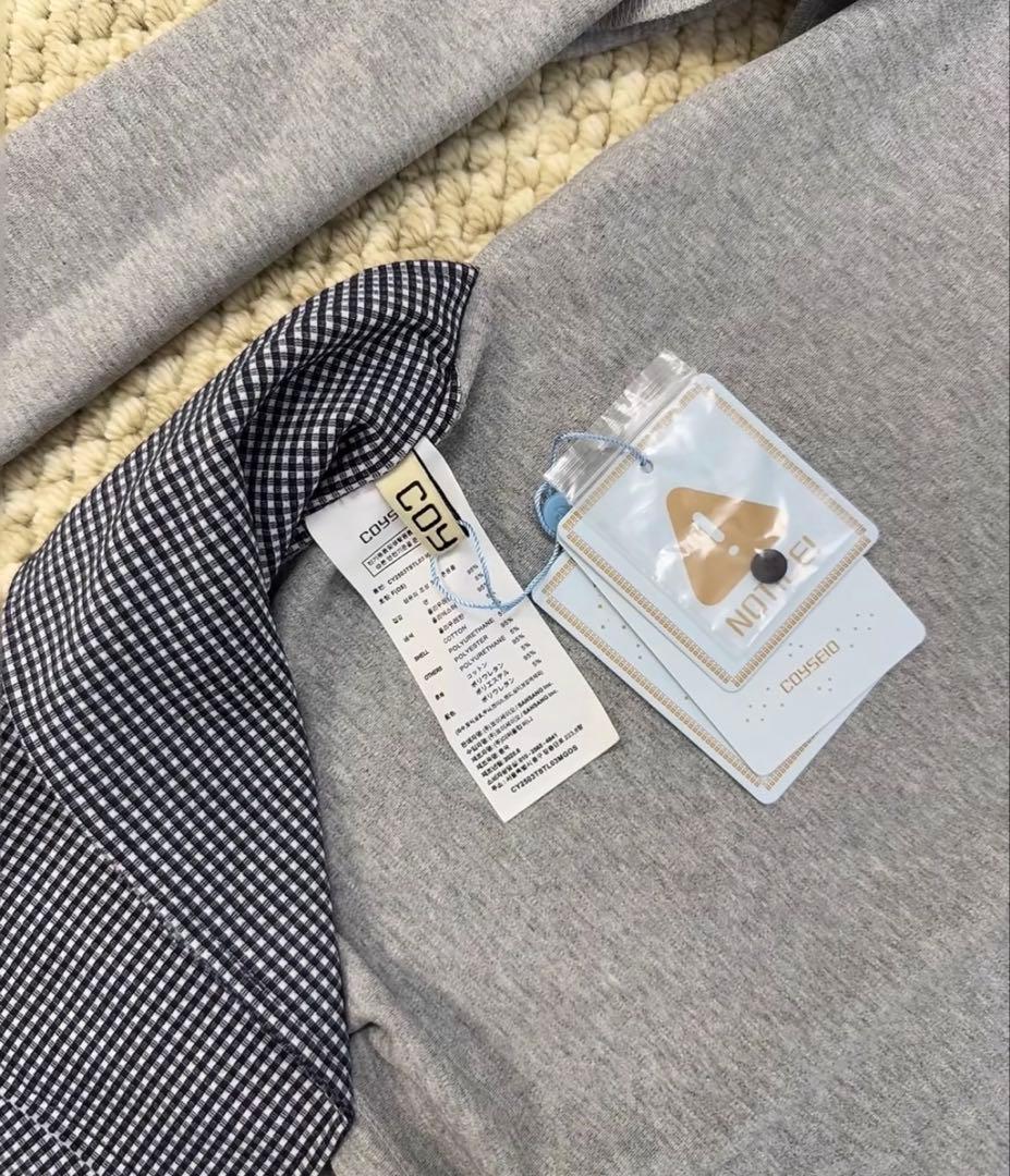 【正規品即日発送 】 COYSEIO パッチワークチェック柄ポロシャツ