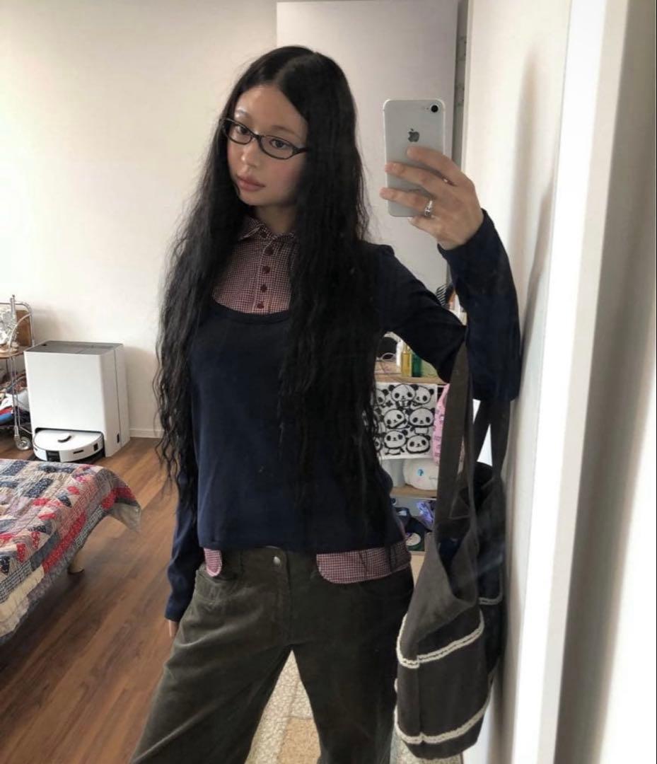 【正規品即日発送 】 COYSEIO パッチワークチェック柄ポロシャツ