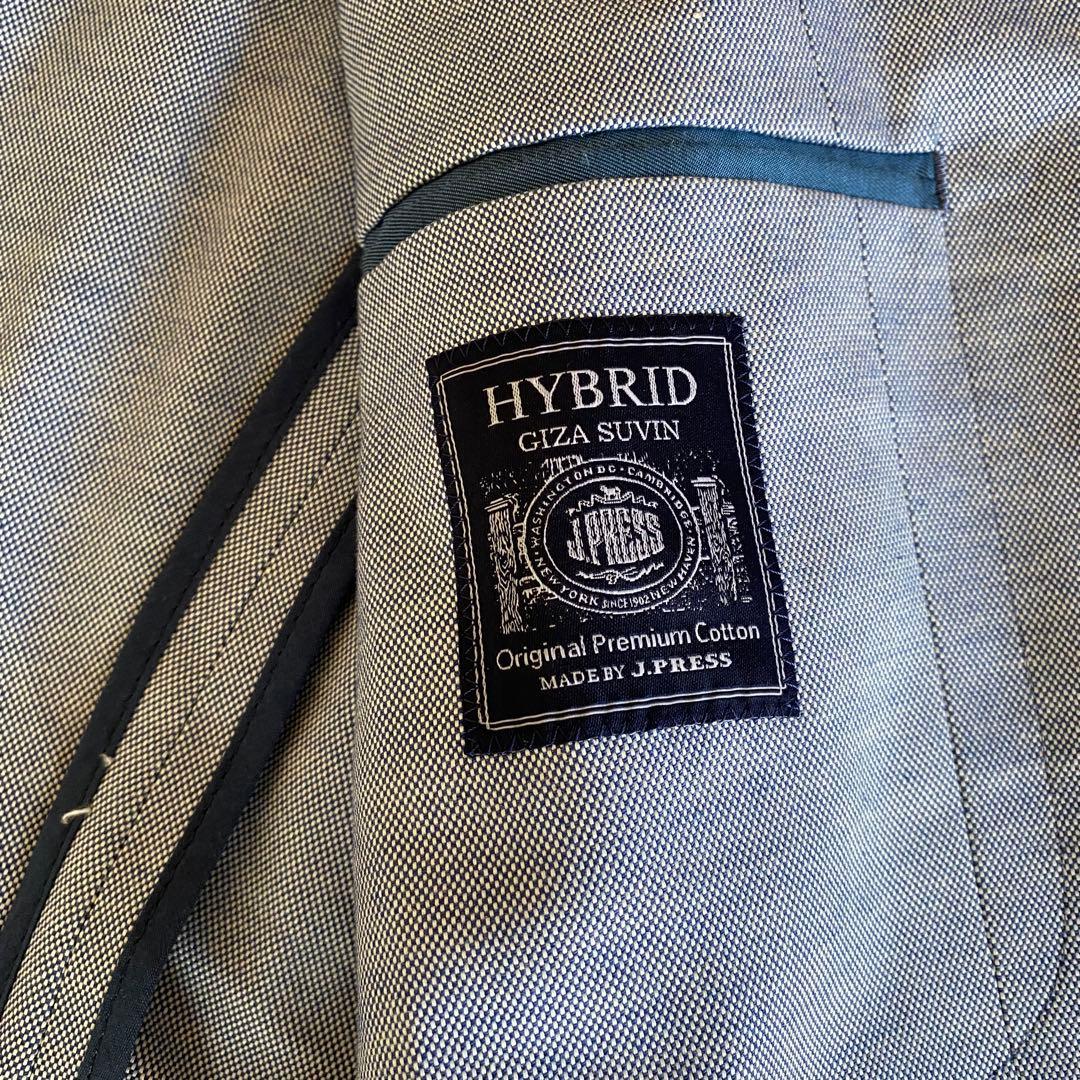 極美品✨ジェイプレス　アンコンジャケット　貝ボタン　水色　M