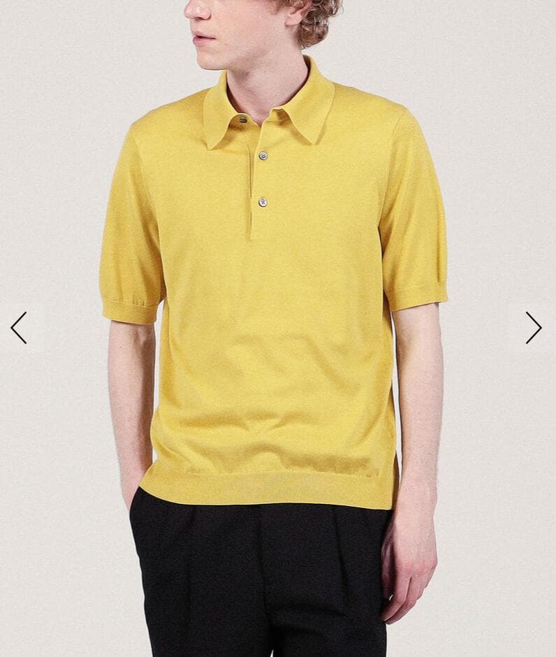 トゥモローランド メンズ 最高級 シルクコットンポロシャツ S 美品 ニットポロ