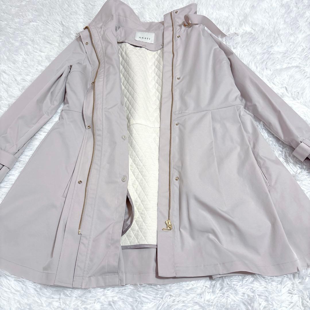 新品タグ付き　25SSアナイ ブライトツイルフレアミドルコート　36サイズ