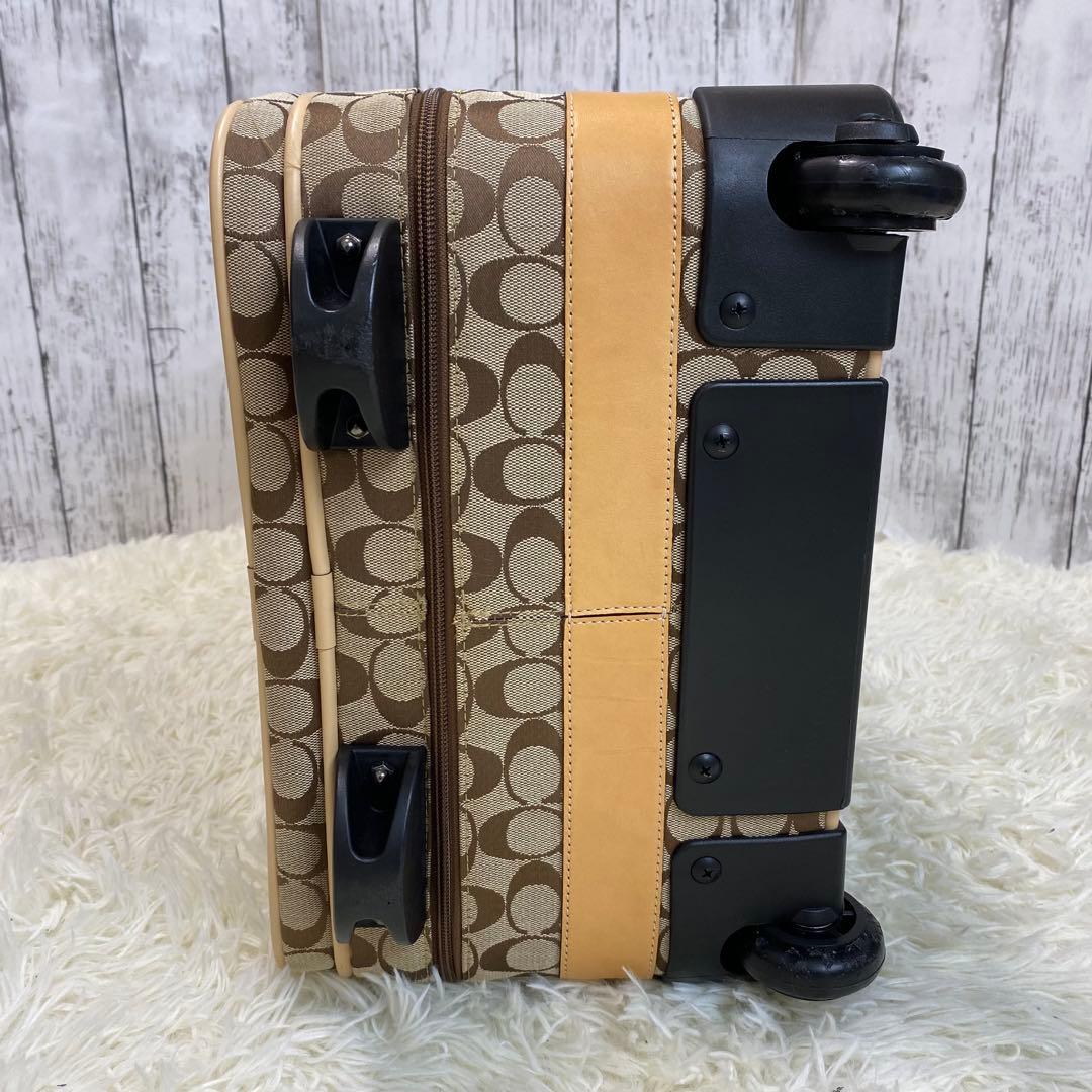 美品 【COACH】 キャリーバッグ シグネチャー 旅行鞄 4261