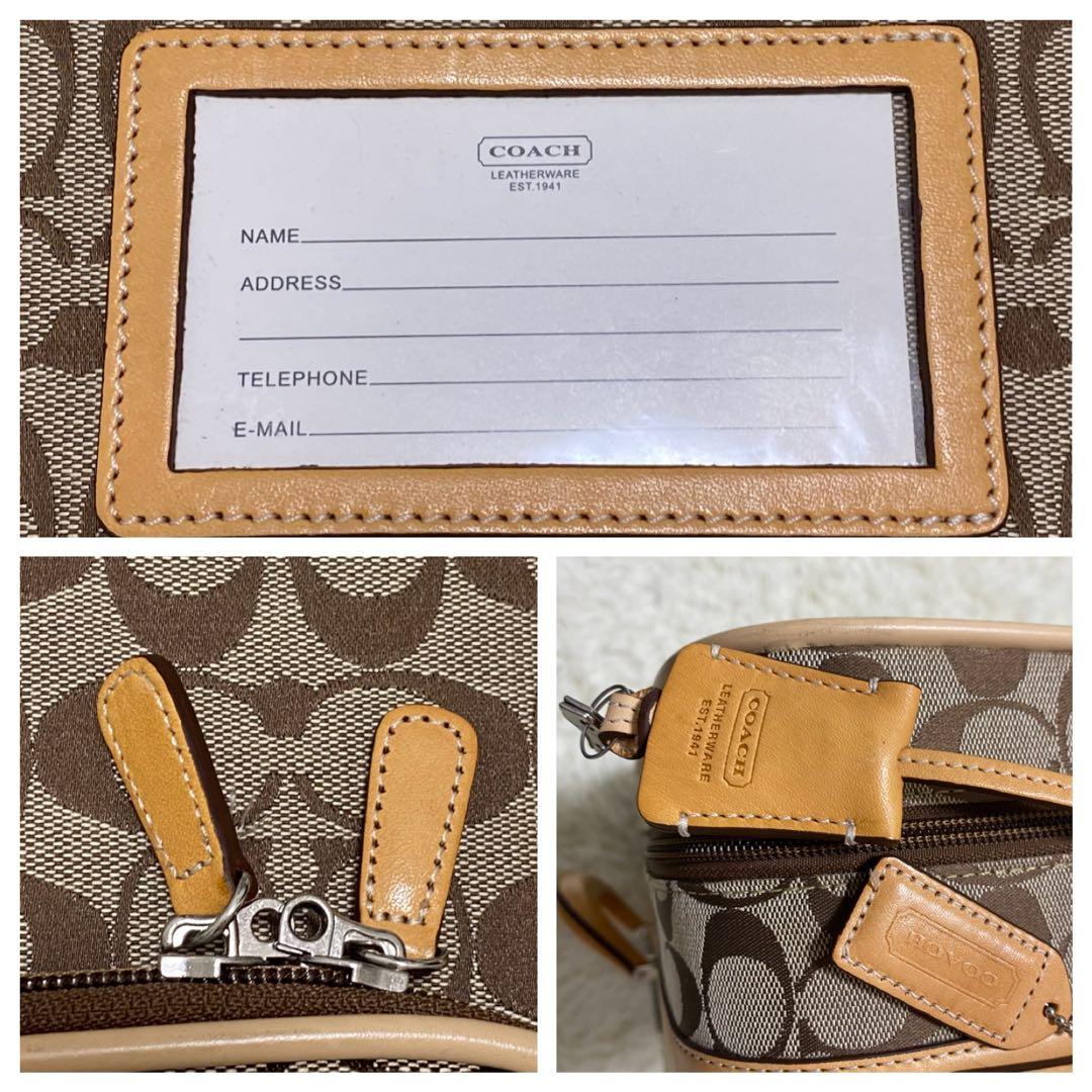 美品 【COACH】 キャリーバッグ シグネチャー 旅行鞄 4261