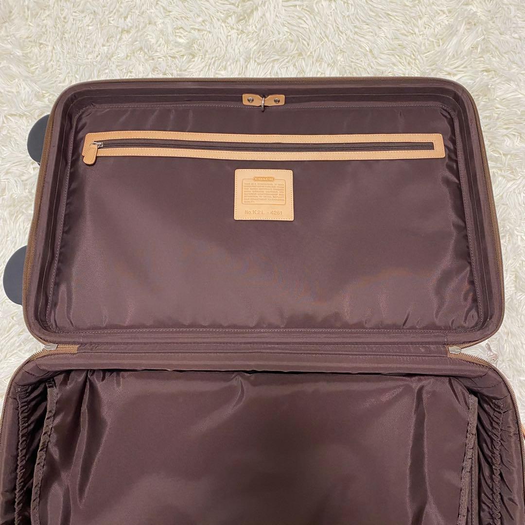 美品 【COACH】 キャリーバッグ シグネチャー 旅行鞄 4261