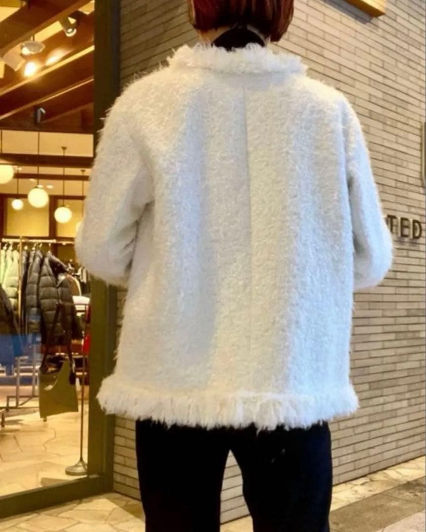 〈UNITED ARROWS〉シャギー ツイード コート ジャケット