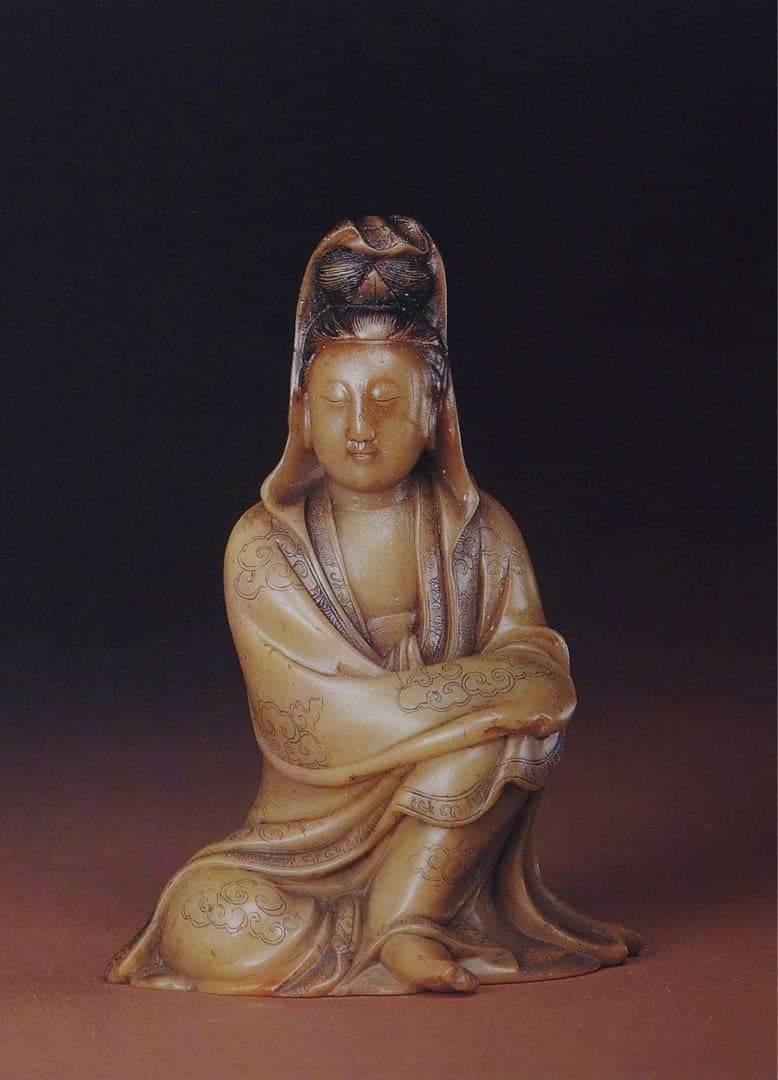 寿山石彫刻 大型本　中国語