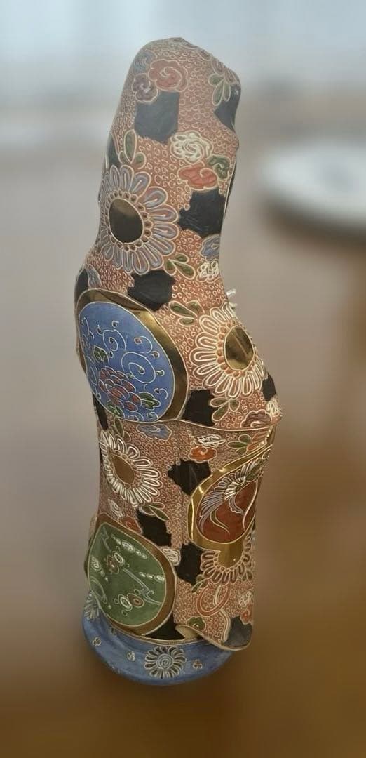 九谷焼　観音菩薩　金彩　美術置物　仏像　お守り