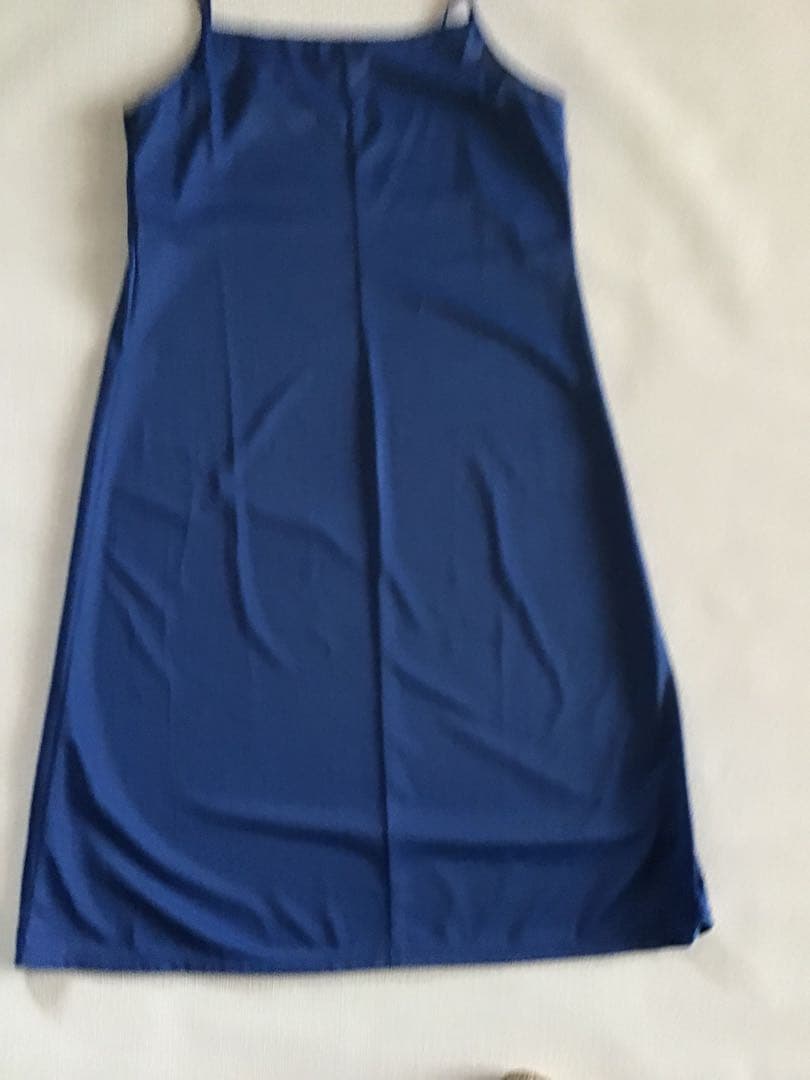 【ANAYI】ロイヤルブルーロングワンピース八分袖(38)