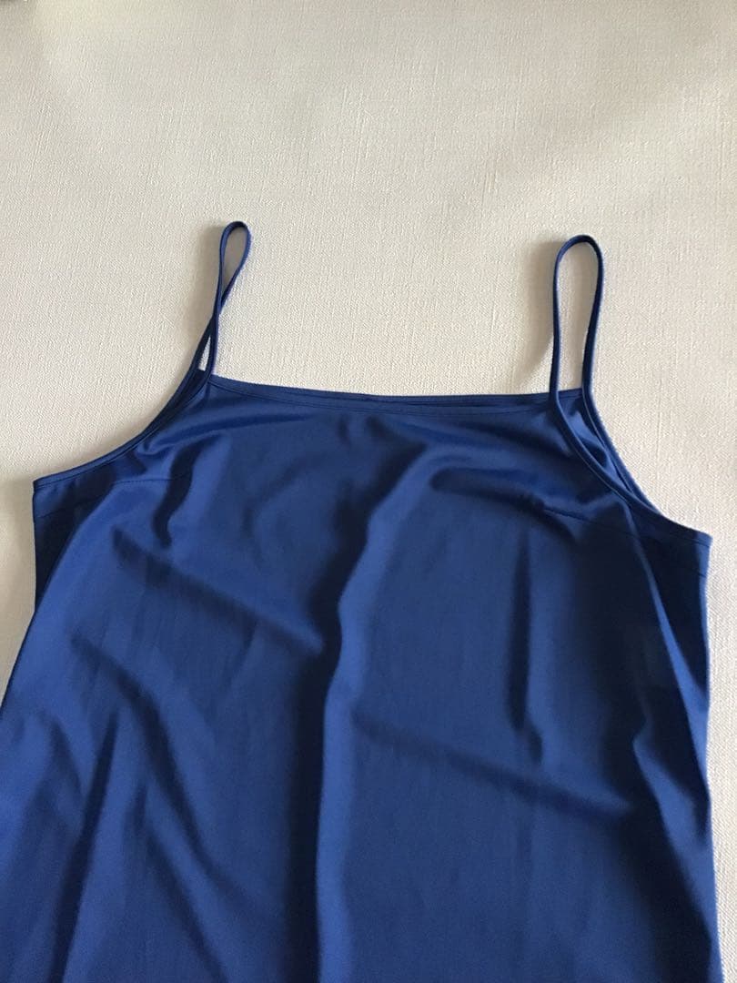 【ANAYI】ロイヤルブルーロングワンピース八分袖(38)