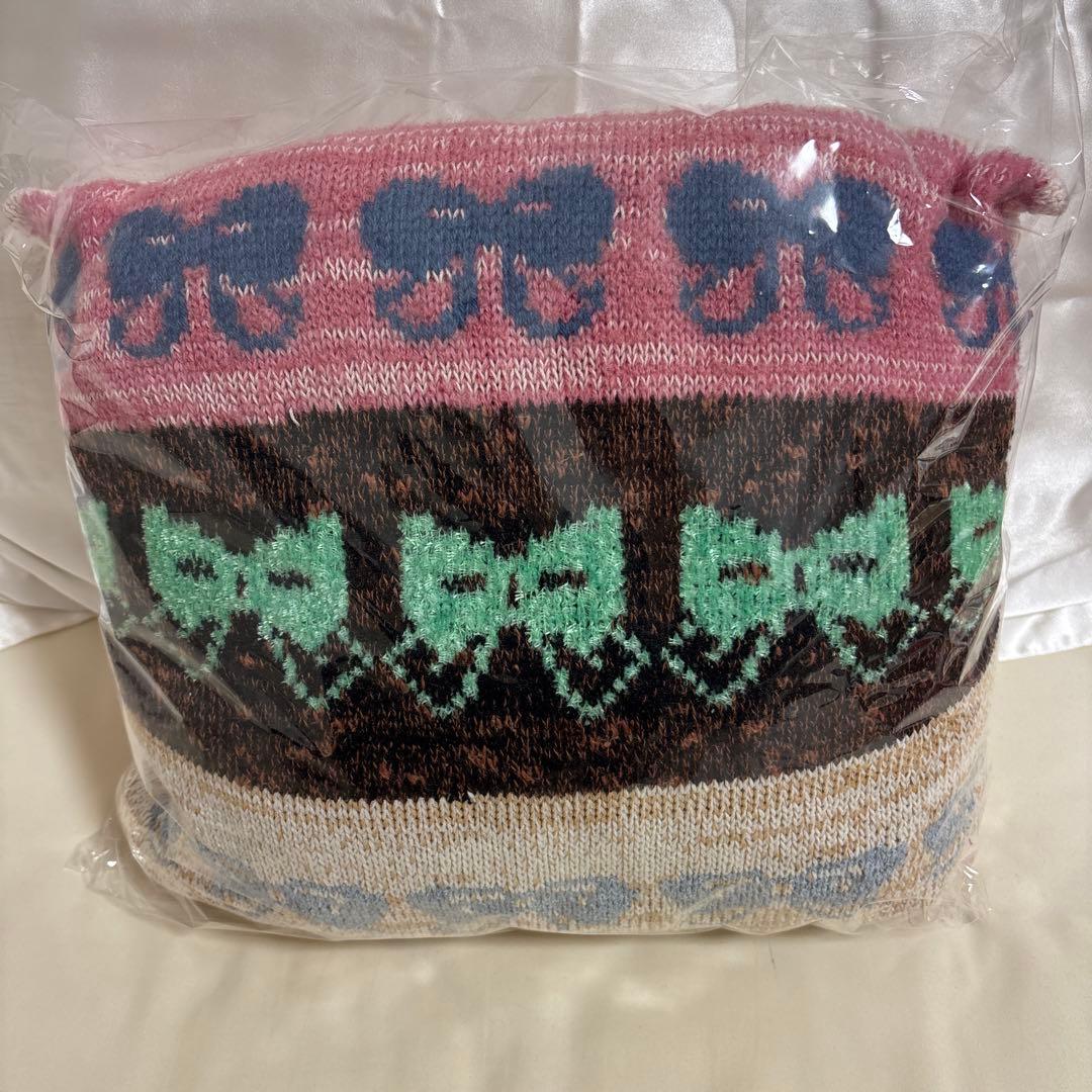 LOVE IT ONCE MORE リボン柄クッション