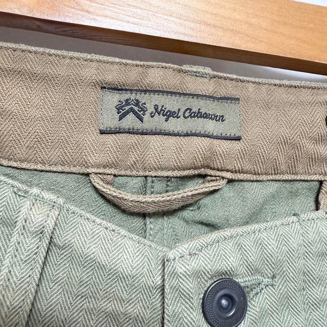 サイズ36！NIGELCABOURN ヘリンボーンアーミーカーゴパンツ