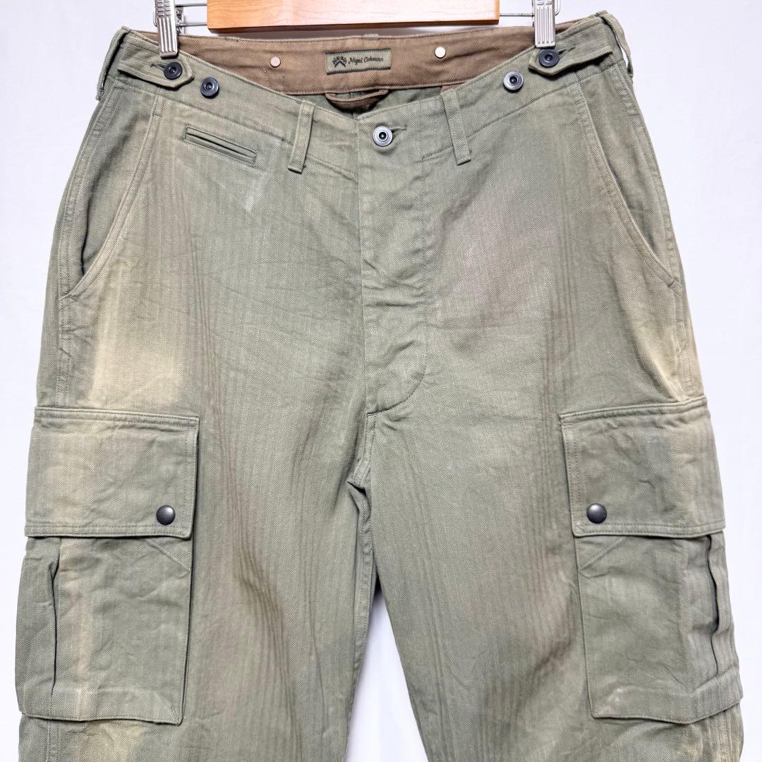 サイズ36！NIGELCABOURN ヘリンボーンアーミーカーゴパンツ