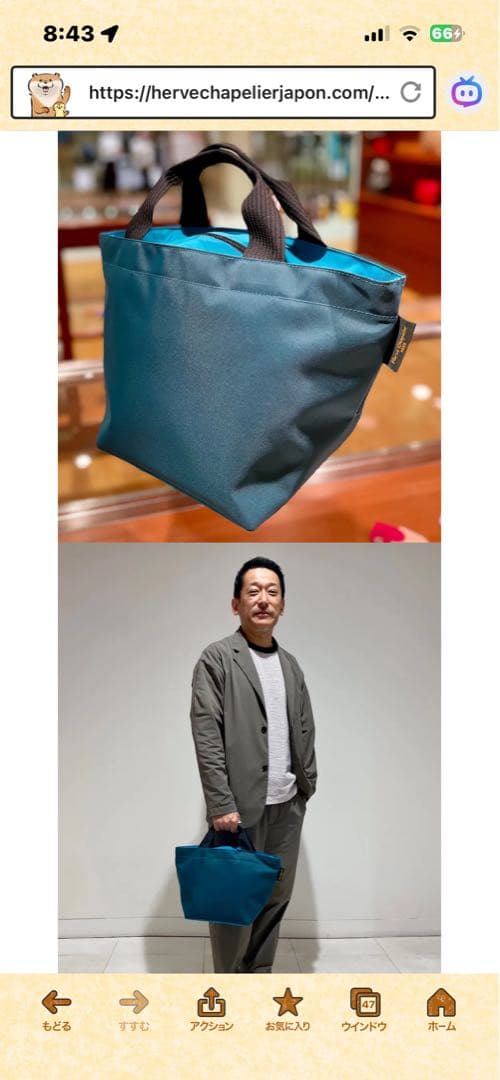 特価！未使用　レア！エルベシャプリエ　コルベール　ラゴン　トート