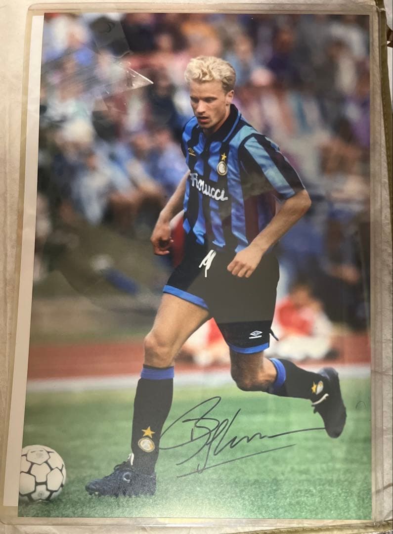 希少！　デニス・ベルカンプ選手　直筆サインパネル