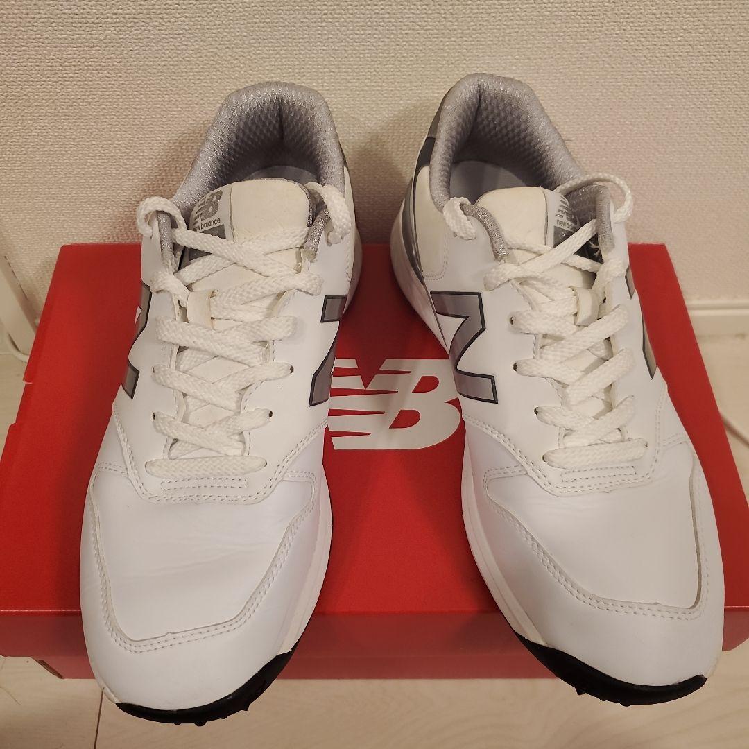 【美品】New Balance ゴルフシューズ ホワイト 25.5cm