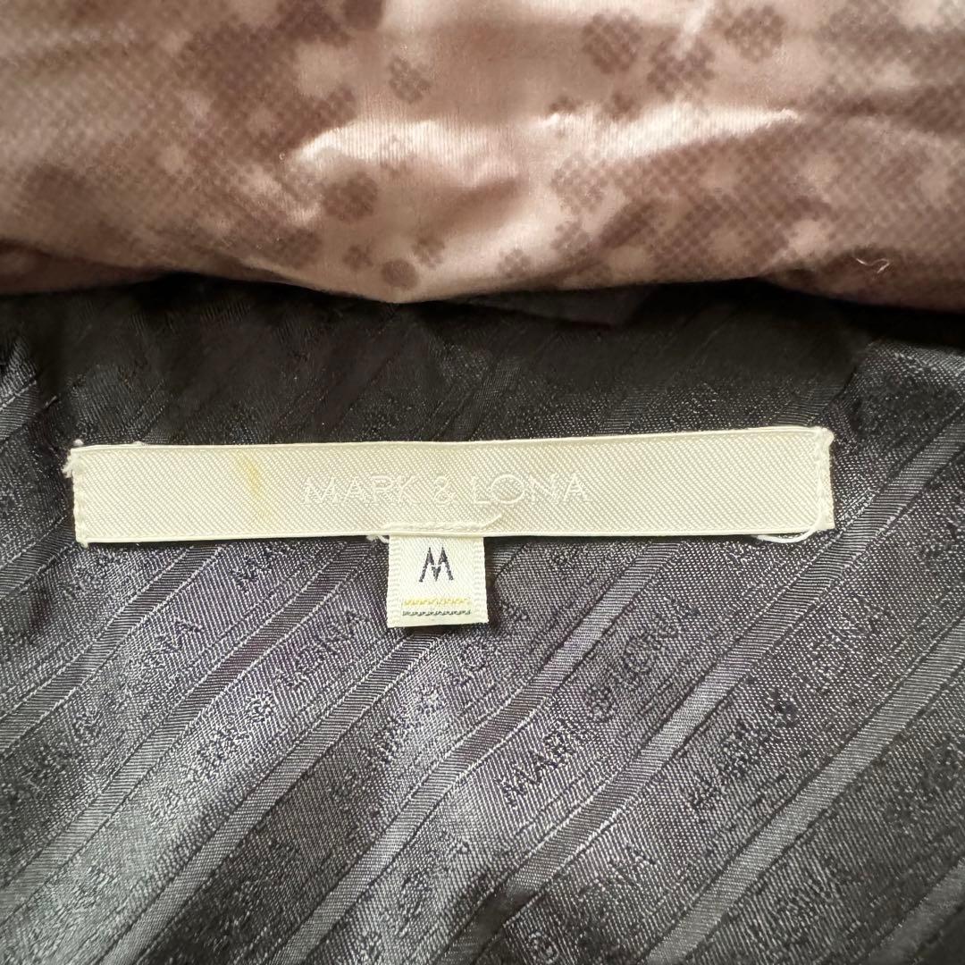 【マークアンドロナ】ダウンベスト　フード　茶色　Mサイズ　スカル