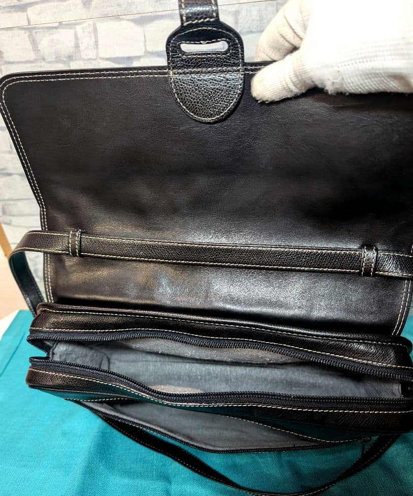 ♥極美品♥ロエベ OLD LOEWE ショルダーバッグ アナグラム レザー 黒