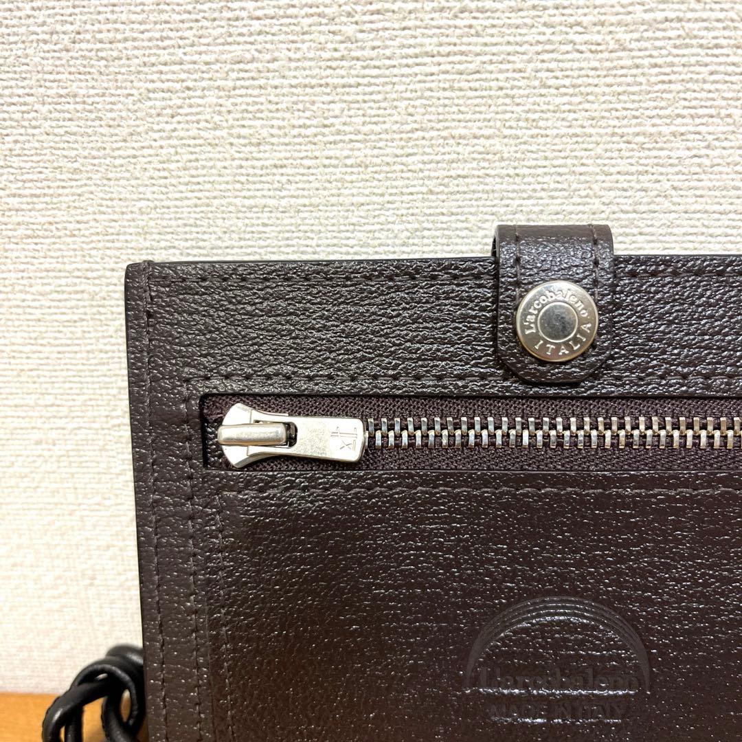 L'arcobaleno(ラルコバレーノ)ミニネックウォレット ブラウン