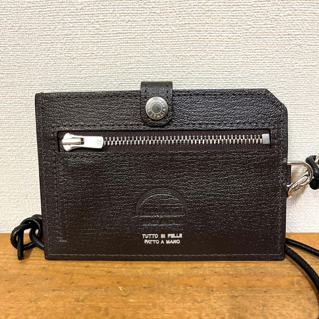 L'arcobaleno(ラルコバレーノ)ミニネックウォレット ブラウン