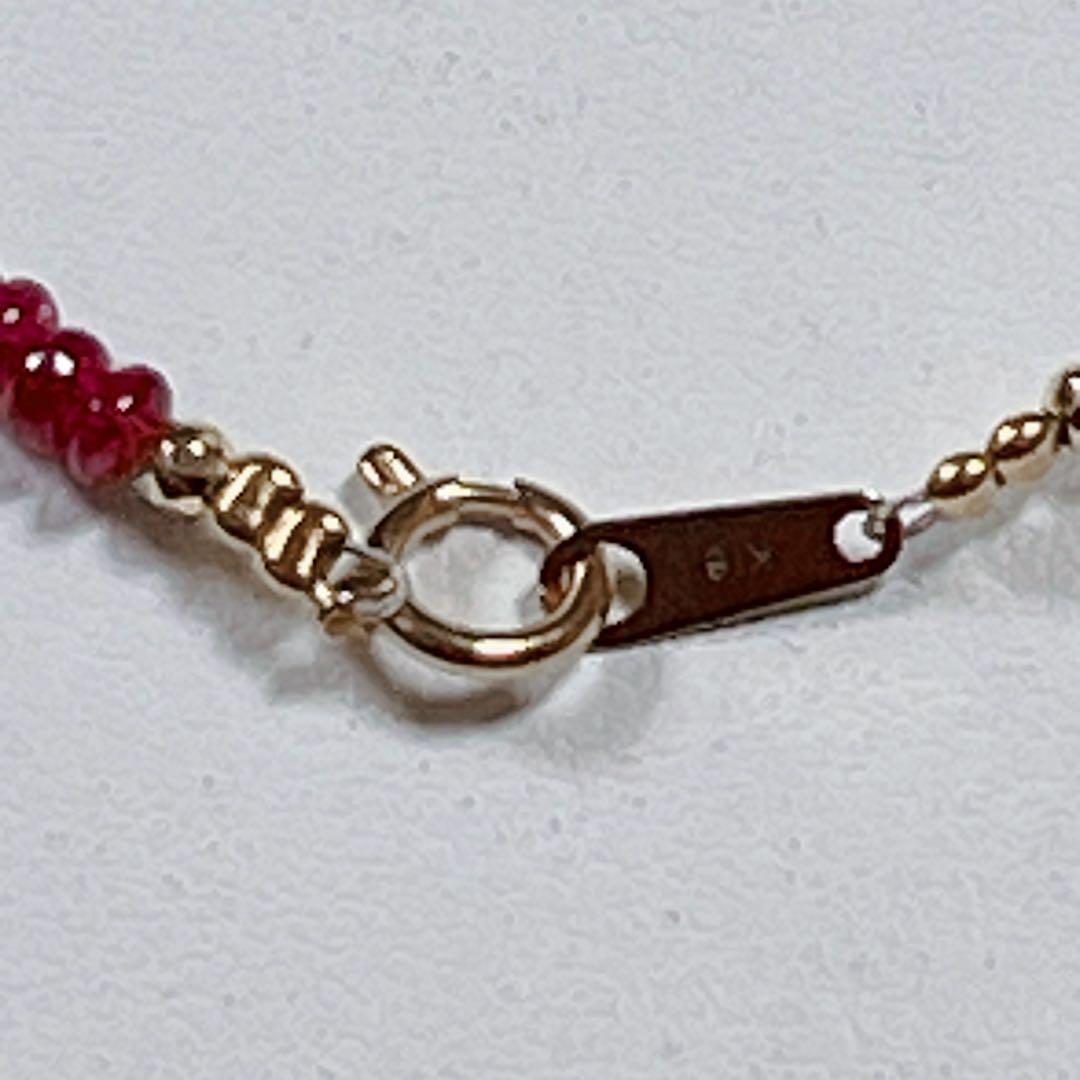 k182ミリミラーボール入りレットスピネルネックレスNO25-1345