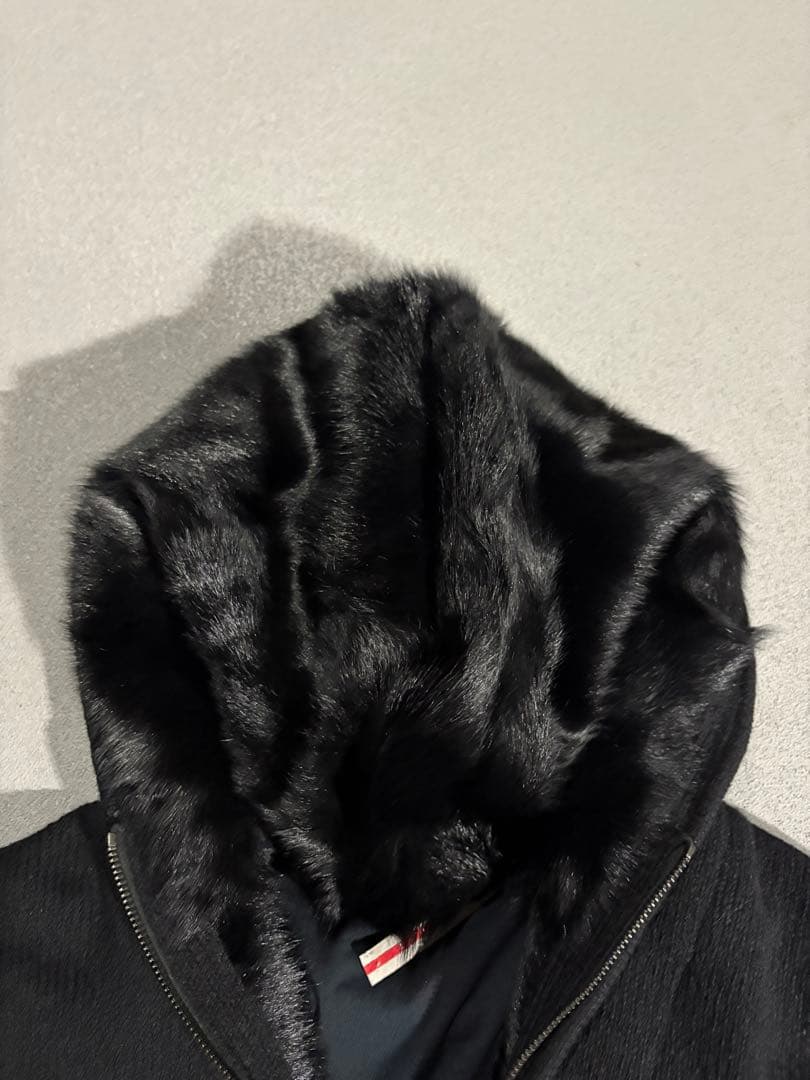 トップス PRADA SPORT fur knit hoodie black