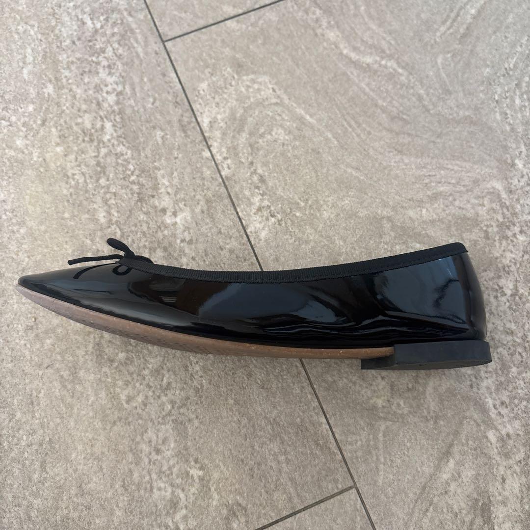 Repettoレペット　バレエフラットシューズ　ラバーソール　37 ブラック