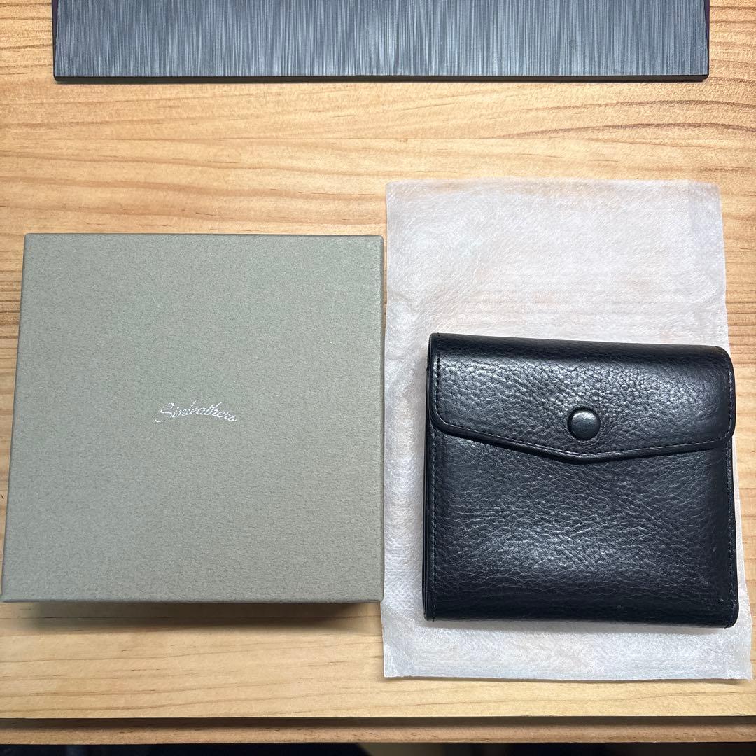 シンレザーズSinleathers タスカTasca二つ折り財布 黒