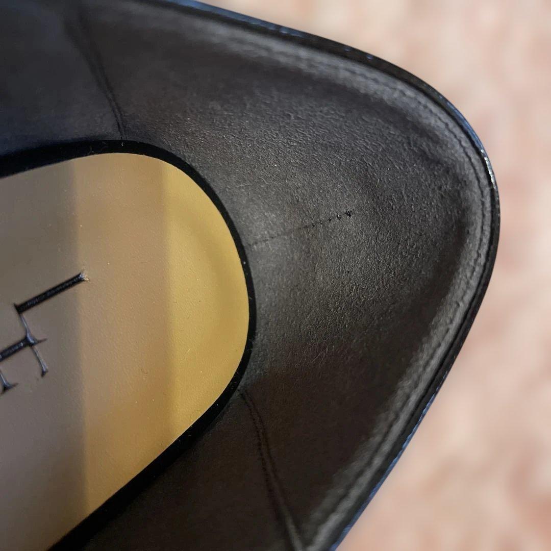 LE TALON ルタロンメリージェーンポインテッドトゥー黒エナメル24cm美品