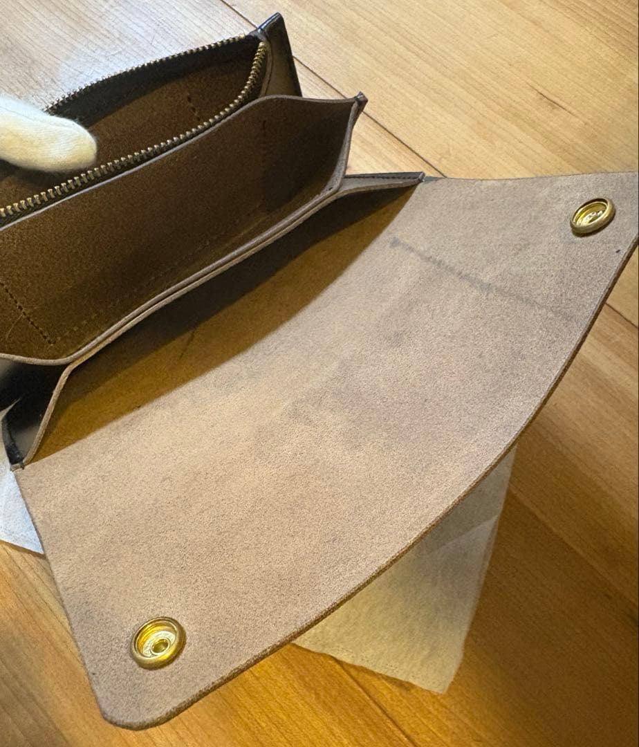 トラッカーウォレット　ロング　クロムエクセル　3層　小判カン付　茶芯