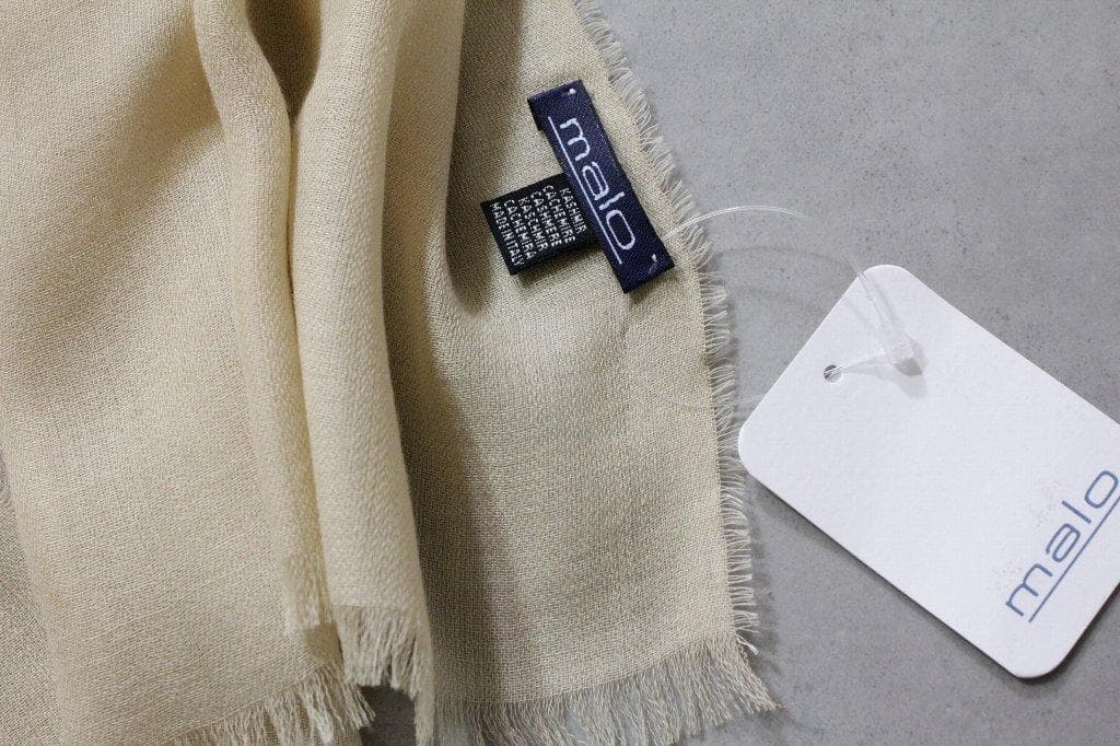 malo★新品6万円マーロ 極上カシミア100％ガーゼ大判ストール クリーム