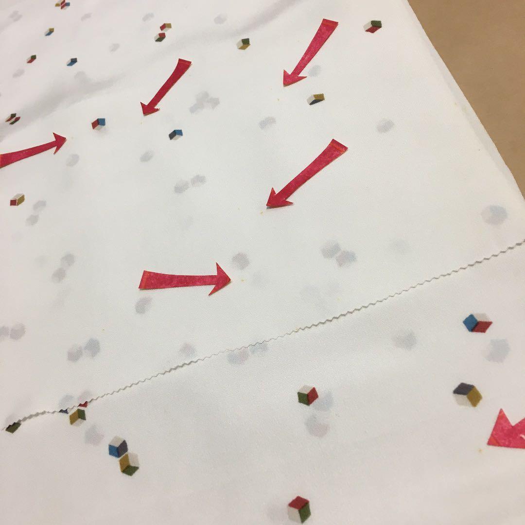 正絹長襦袢 反物 キューブ柄が可愛いです❣️着用には お仕立てが必要です❣️