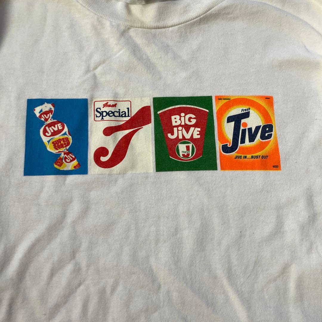 fresh jive2000年 プリント長袖カットソー